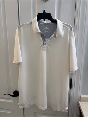 Tommy Bahama Men's Cream Short-Sleeve Polo